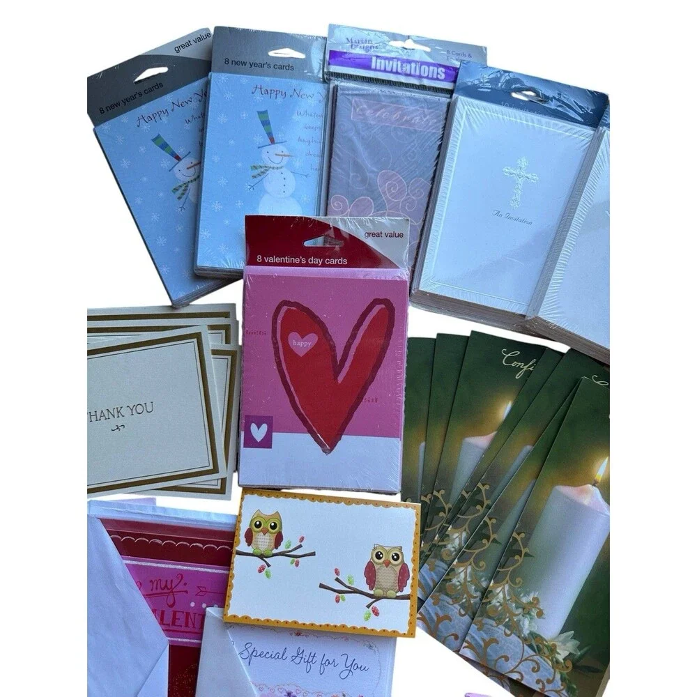 Vintage Greeting Card Assortment Unused Lot All Occasion Variety Pack Stationary
